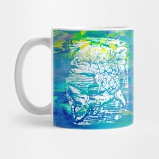 Fish Stamp on Abstract Background Mug